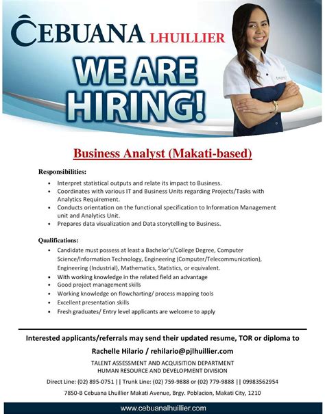 cebuana lhuillier hiring|cebuana lhuillier hiring jobs in Cavite City .